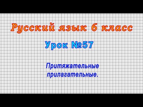 Русский язык 6 класс (Урок№57 - Притяжательные прилагательные.)