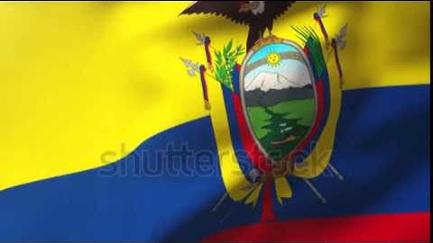 Ecuador flag waving in the wind. Looping sun rises style. Animation loop Stock video by