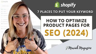 How to SEO Optimize a Product Page | eCommerce Optimization for Shopify Products