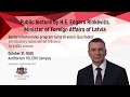 Foreign Minister Edgars Rinkēvičs: &quot;Eastern Partnership turns 10 years. Quo Vadis?&quot;