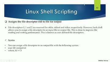 linux administartor:65 file Descriptor fd to file for output