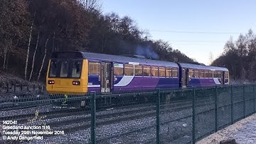 Trains at Greetland Junction 28th & 29th November 2016. Class 66, Class 142, Class 150/153/158/180