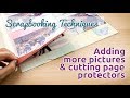 Scrapbooking Techniques: Adding More Pictures / Cutting the Page Protectors - Tutorial