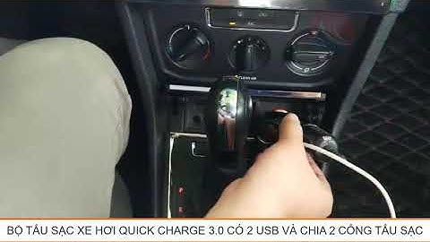 Bộ Chia Tẩu SạcTẩu Sạc Nhanh QC 3.0, Củ Sạc Xe Hơi 2 USB Và 2 Cổng Tẩu Sạc, Quay 180 Độ Có Đèn Led