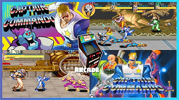 Captain Commando - Arcade machine gameplay on Mister FPGA