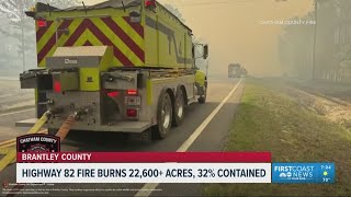 Firefighters report progress on containing Highway 82 wildfire in Georgia, more work to be done
