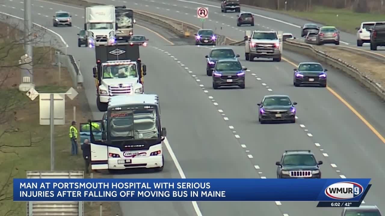 Man seriously injured in fall from roof of moving bus