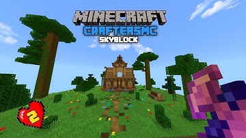 || Part 2 building house and zombie slayers || Craftersmc skyblock ||