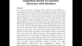 Multi Source and Multi Target Domain Adaptation Based on Dynamic Generator with Attention
