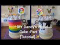 DIY Dandy's World Cake with a twisted surprise 🫢 Part 1 [Tutorial] ❤️🧡💛💚💙💜🤍🖤