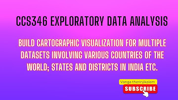 Cartographic Visualization Tutorial | World & India Map Data Visualization |  CCS346 EDA | India Map