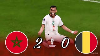 المغرب - بلجيكا 2-0 كأس العالم قطر 2022 جنون المعلق خليل البلوشي جودة عالية 1080p