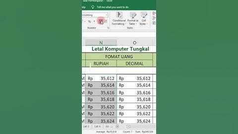 Cara Mengatur Angka Decimal di Excel #shorts