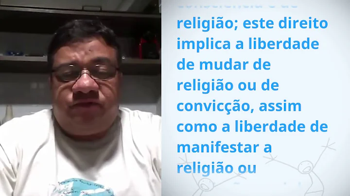 Jose Claudio Rocha from Brazil reading article 18 of the Universal Declaration of Human Rights