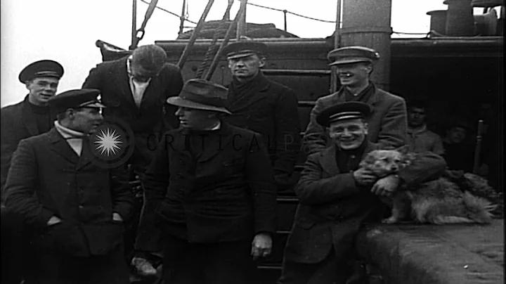 British Lieutenant Commander Auten and Crew on 'Q' Boat 'Suffolk Coast' with hidd...HD Stock Footage