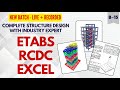 Etabs i rcdc i excel i live training program i batch15 i rc structure design i is 4562000 i rcc