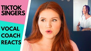 Vocal coach reacts to TIKTOK SINGERS