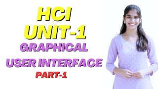 Human Computer Interaction (HCI) | Unit 1 – GUI and Popularity of Graphics| R22 CSE | JNTUH