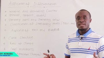 APPLICATION OF DIFFERENTIATION: INCREASING AND DECREASING FUNC5TIONS