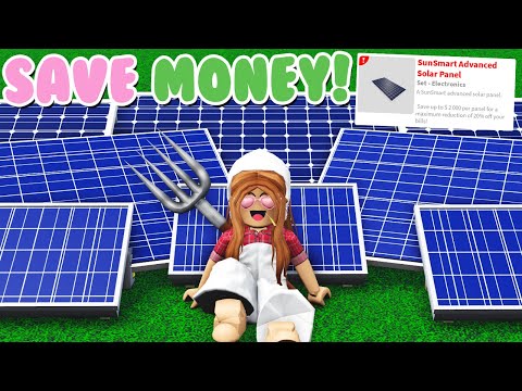 SAVE MONEY IN BLOXBURG! Are The NEW SOLAR PANELS Worth It?!