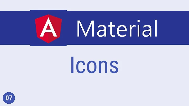 Angular Material Tutorial - 7 - Icons