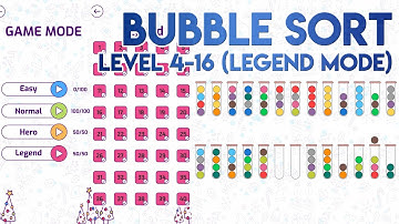Bubble Sort 4-16 Solution of Level 16 in Legend Mode [SOLVED]