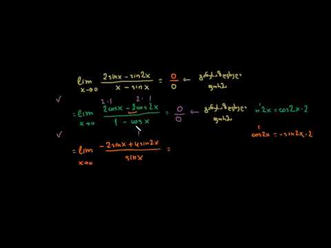 ლოპიტალის წესი: 0-ზე ზღვრის მაგალითი