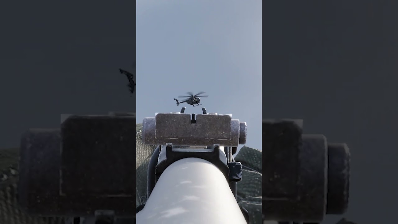 Вертолет разведчик незапланированно приземлился