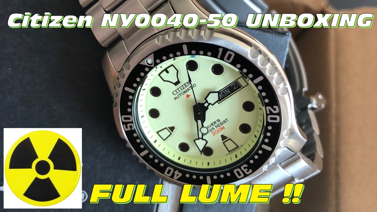 Citizen NY0040 50W FULL LUME UNBOXING - YouTube