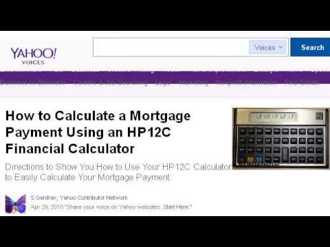 How To Use An Hp 12c Mortgage Calculator Youtube