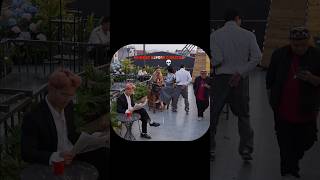 Waiter accidentally bumps into a customer 💀💀  #shorts #trending #usa #edit  #trollface #sigma