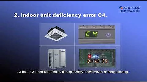 Gree GMV5 VRF Maintenance - Ⅲ .2.  Indoor unit deficiency error C4