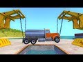 Новые краштесты больших машин с цепями в игре BeamNG.Drive - Симулятор машин