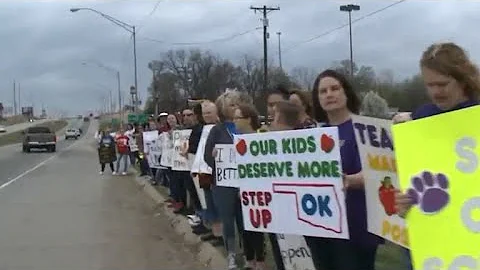 Teachers rally in in Oklahoma, Kentucky for higher pay and education funds