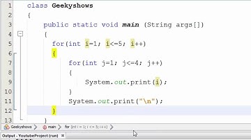 50. Nested for loop in Java Programming (Hindi)