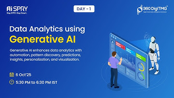 Data Analytics using Generative AI | Day 1 | 360DigiTMG