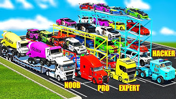 NOOB VS PRO VS EXPERT VS HACKER RACE! FS 22 CHALLENGE!