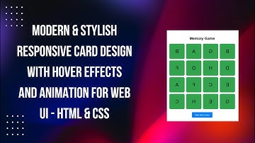 Memory Game with HTML, CSS, and JavaScript | Step-by-Step Guide 🎮🃏