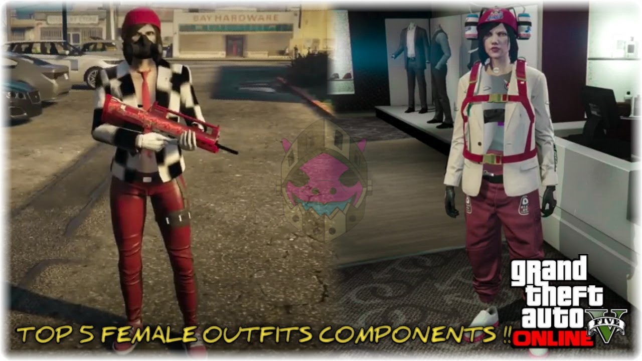 GTA 5 Online Top 5 Female Modded Outfits Components Transfer Glitch ps4 games 2019
