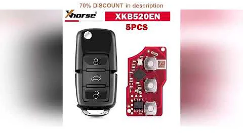 A must-have product! 5PCS Xhorse XKB520EN Second Generation Replaced of XKB501EN Wire Remote Key f
