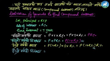 Krishna Prasad Aryal  -  Compound Interest - Basic Ideas and Problems   -Class 10
