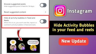 Hide All Activity Bubbles in Feed and Reels Instagram New Update 2026 | How to Hide Activity Bubbles