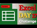 Excel 100 Days Challenge | Day 17 | Try Now