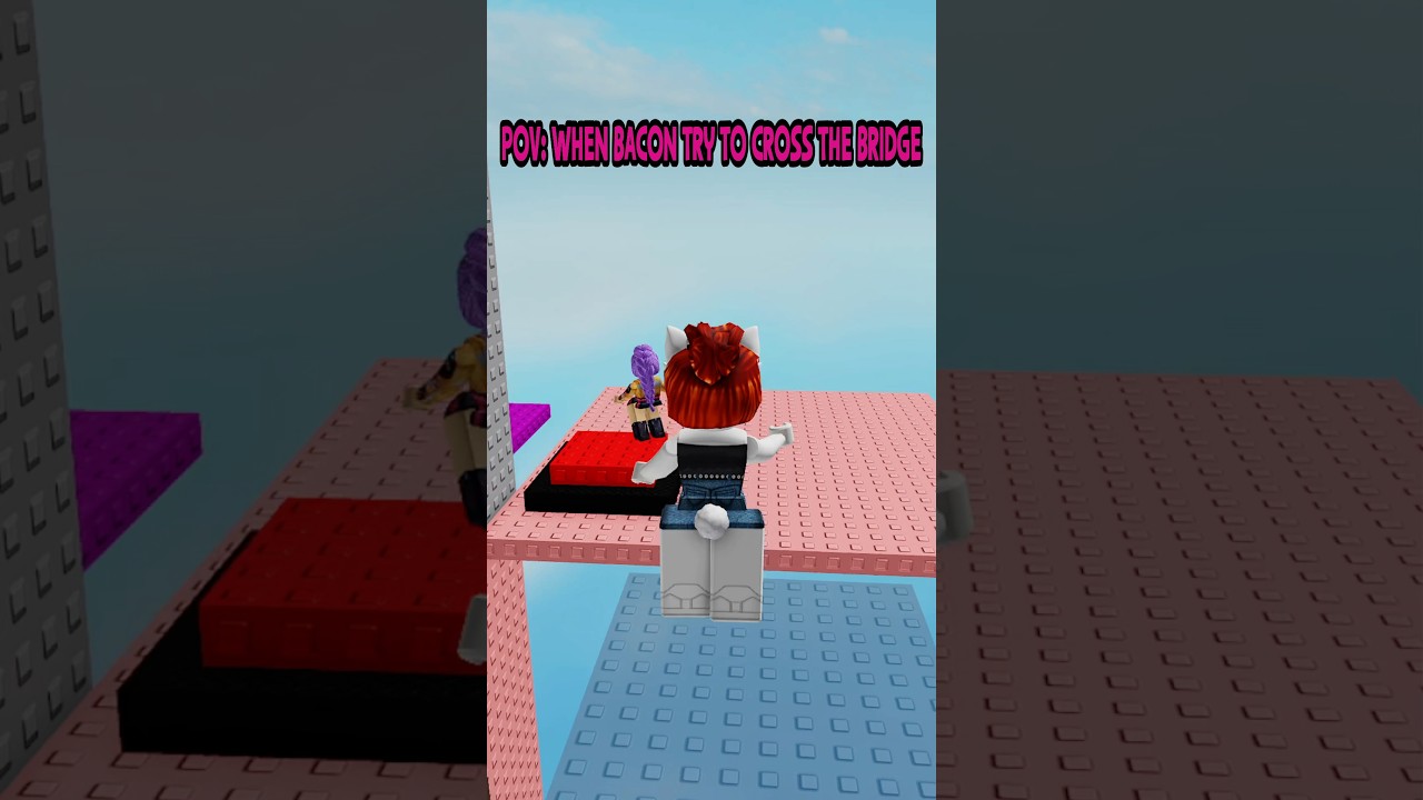 roblox acorn try to cross the bridge kpop demon hunters 😥