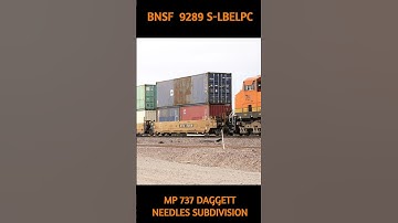 BNSF 9289 EB S-LBELPC MP 737 NEEDLES SUB DAGGETT 1-15-2024 #bnsf #railway #automobile