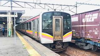 【加速音がイイ音♪】E129系ニイA6編成+ニイB8編成普通長岡行きJR信越本線新津駅発車シーン