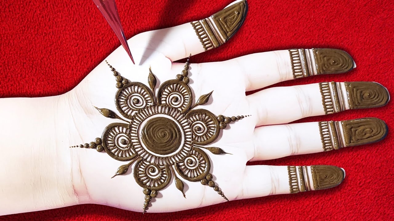 Stylish Gol Tikki Mehndi Design New | Easy Arabic Mehndi Design ...