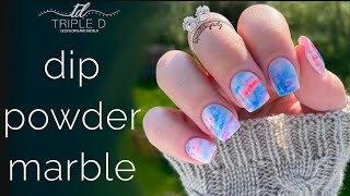 Marble Nails | Using Dip Powder to Do Marble Nails | Triple D