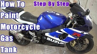 How To Paint A Motorcycle Gas Tank SUZUKI GSXR 1000 (Gixxer) with TAMCO Primer & Clear Coat