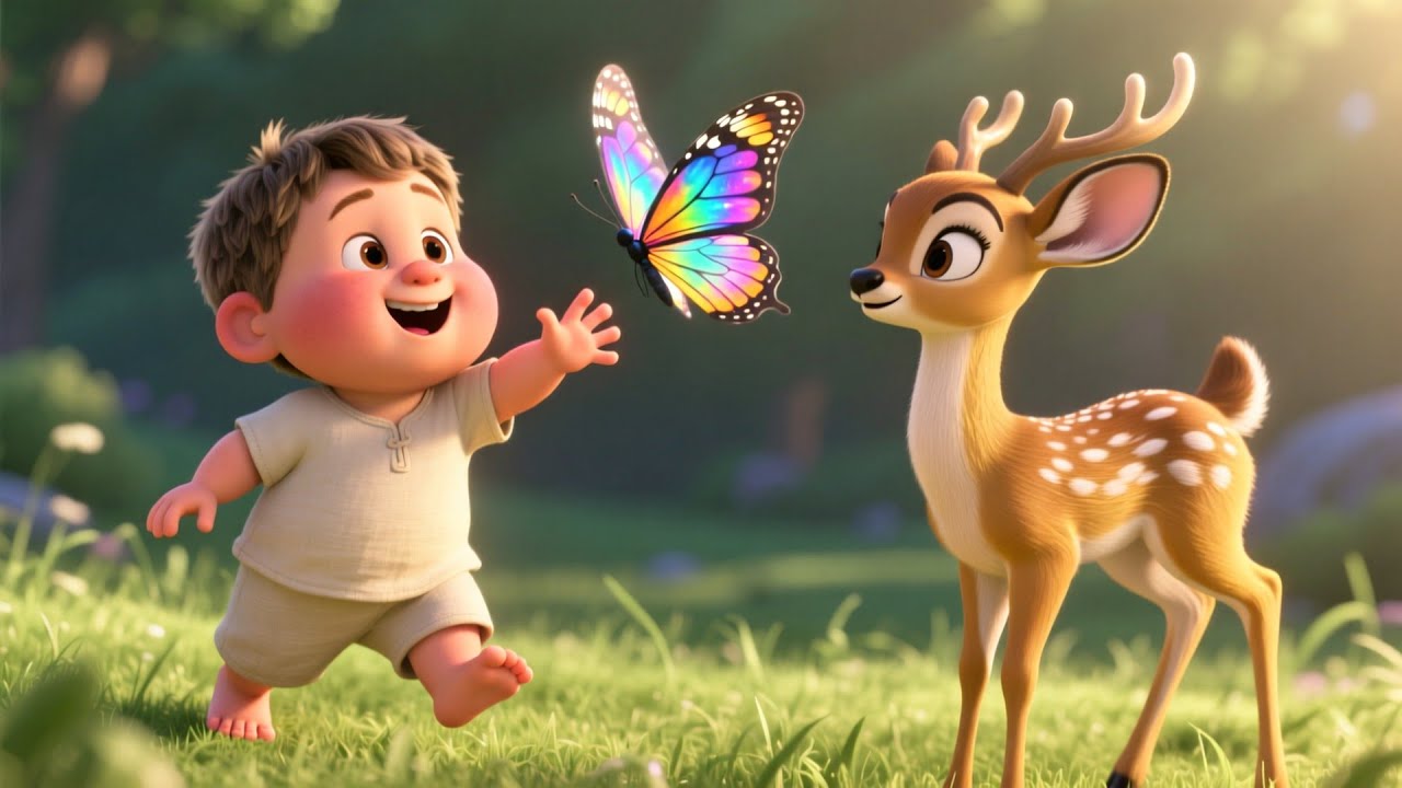 Песенка про маленьких оленят и лесных друзей 🦌🌲 | Веселая песенка про животных для детей | Изучае...